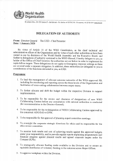 Delegation of authority - EXD External Relations and Governance