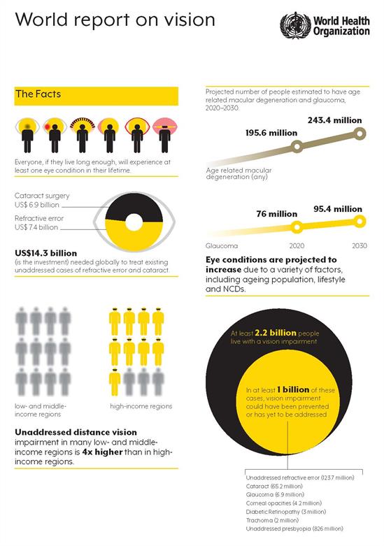 Eye care, vision impairment and blindness