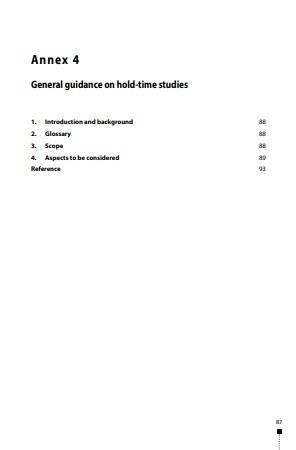TRS 992 - Annex 4: General guidance on hold-time studies