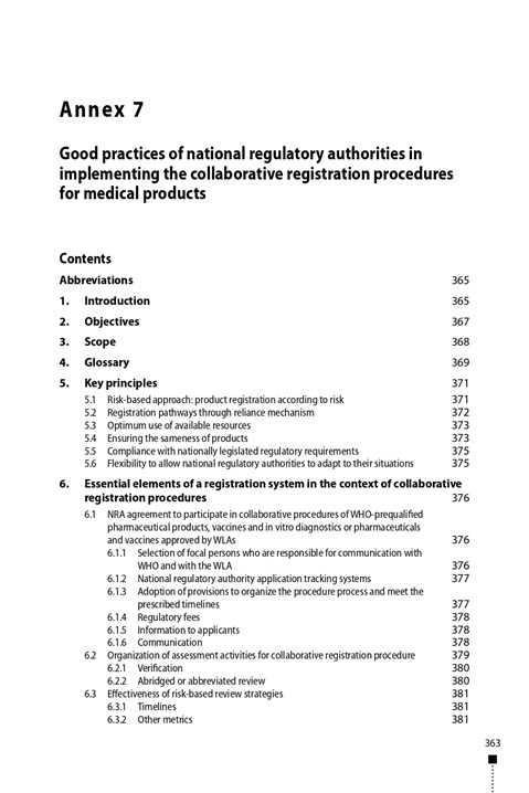 TRs 1060 - Annex 7: Good practices of national regulatory authorities in implementing the collaborative registration procedures for medical products