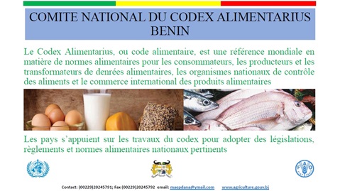 Bénin déscription du Codex Alimentarius - bannière
