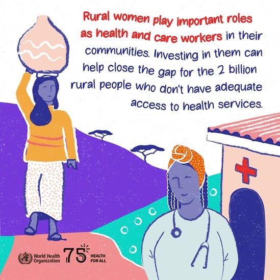 Rural women play important roles as health and care workers