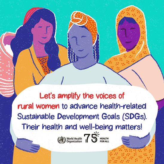 Let's amplify the voices of rural women to advance health-related SDGs