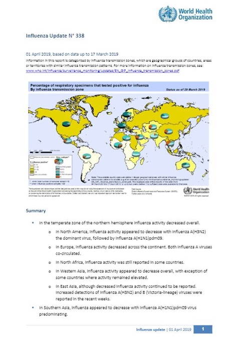 Influenza Update N° 338