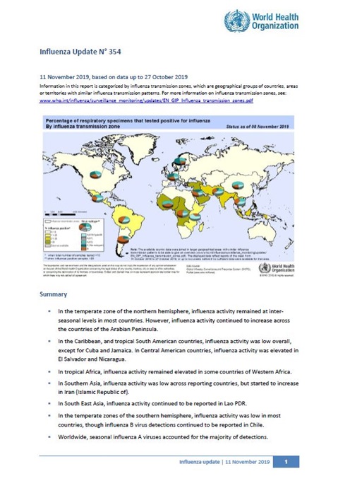 Influenza Update N° 354
