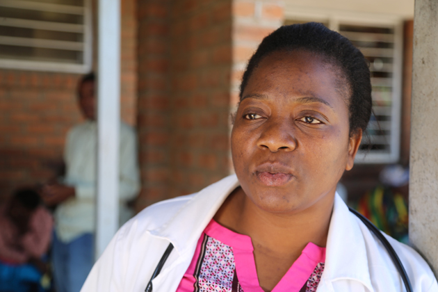 Dr Martha Makwero, obstetrician and gynaecologist, is the only doctor overseeing the health centre today.