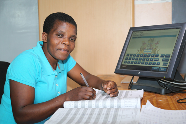 Martha Namanya is an ART clerk who has been trained to take patient records.