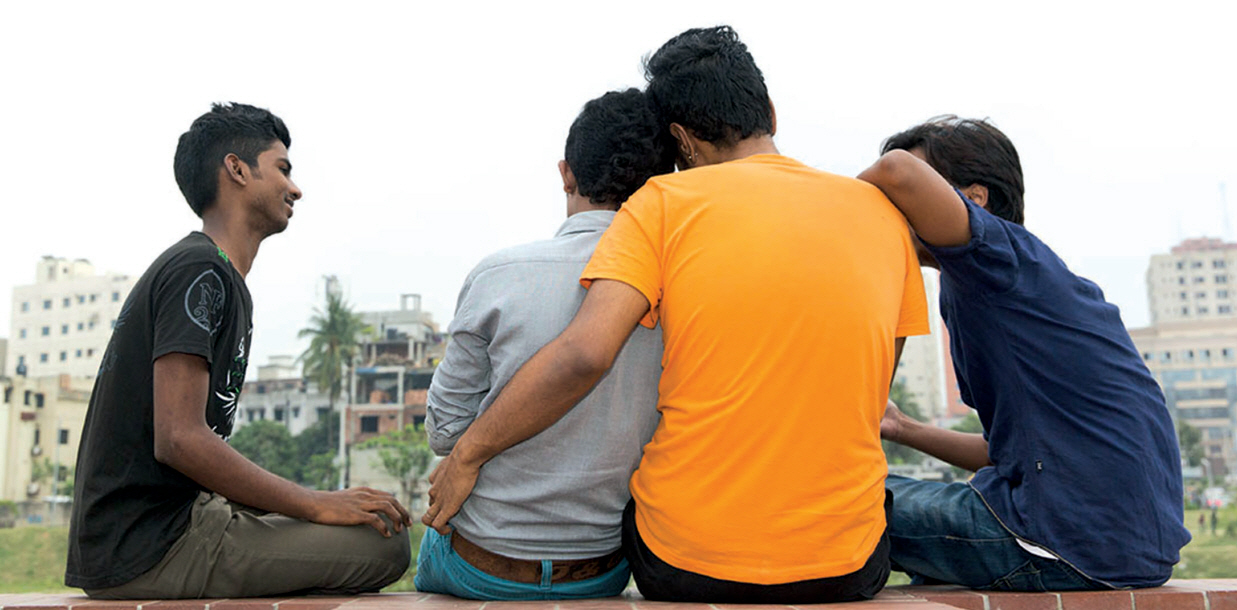 Group of young men