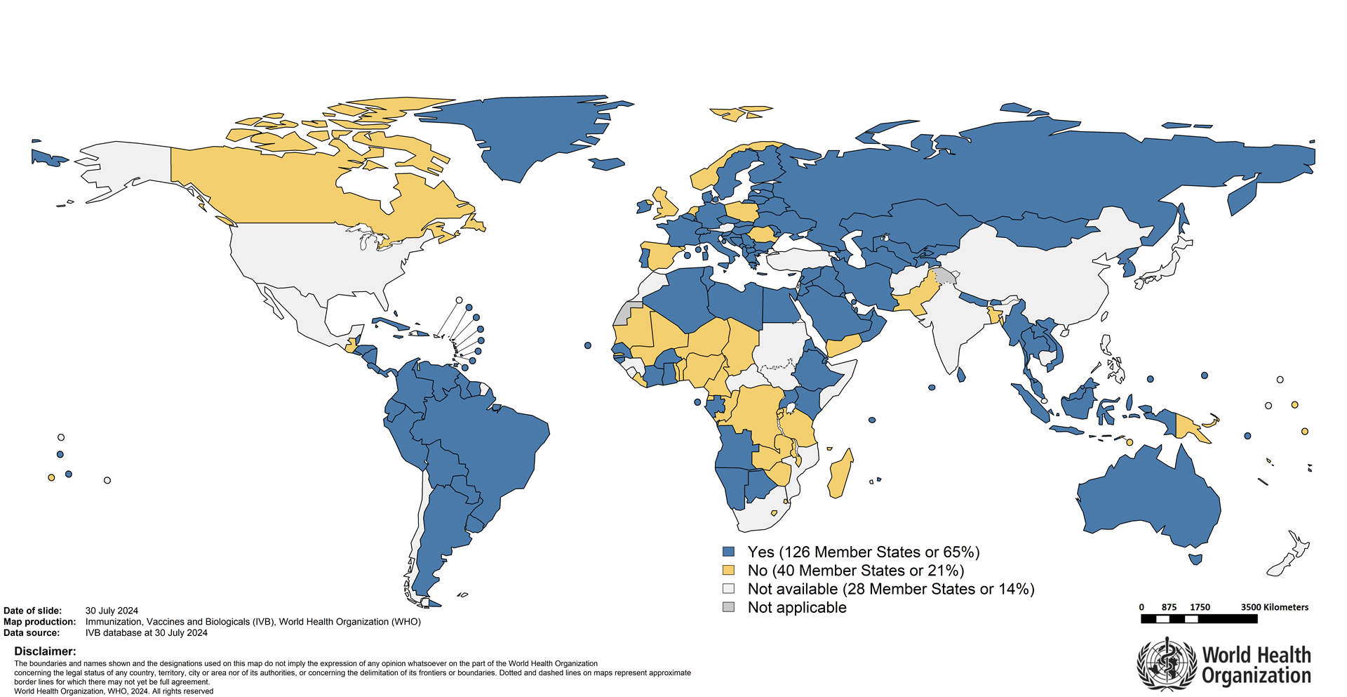 Countries reporting a vaccination status check at daycare, kindergarten, and/or primary school Countries reporting a vaccination status check at daycare, kindergarten, and/or primary school