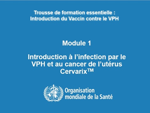 Introduction à l’infection par le VPH et au cancer de l’utérus Cervarix®: Trousse de formation essentielle