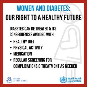 Diabetes can be treated & its consequences avoided with healthy lifestyle and regular medical check up Diabetes is a major cause of: blindness; kidney failure; heart attack; stroke; lower limb amputation