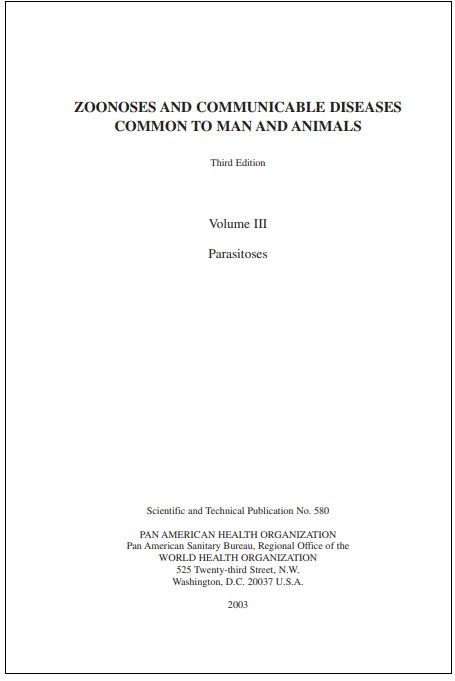 Zoonoses and Communicable Diseases Common to Man and Animals vol. III, 3rd ed.