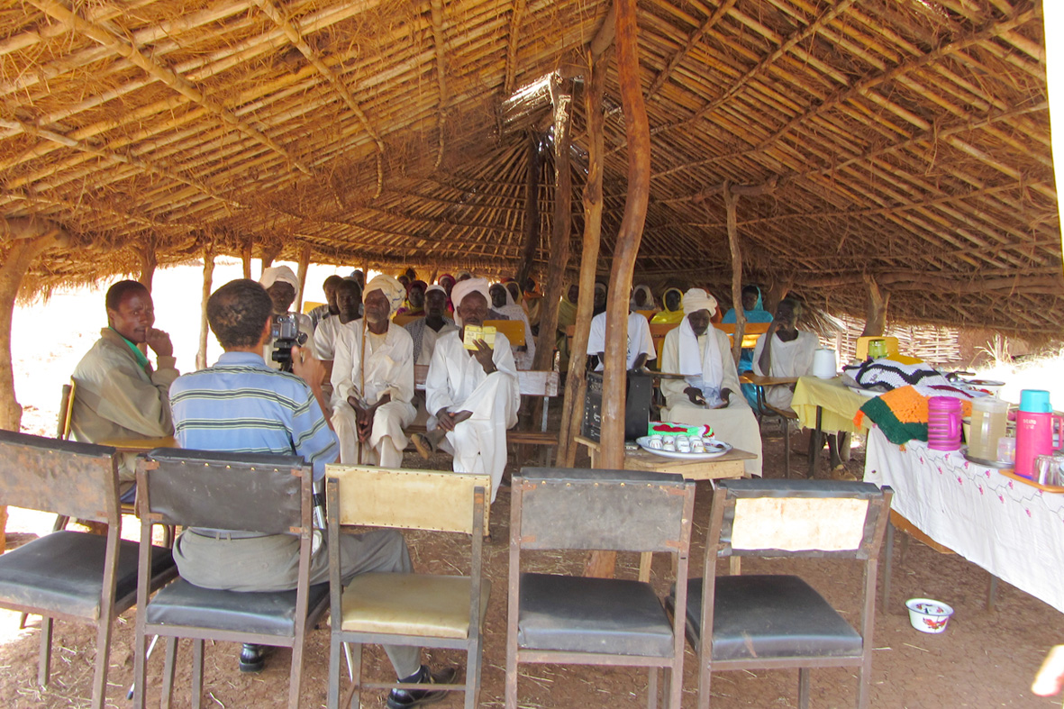 Community reviewing MDA results in Senegal
