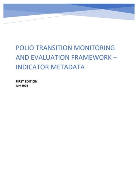 Monitoring and Evaluation for Polio Transition - Indicators Metadata