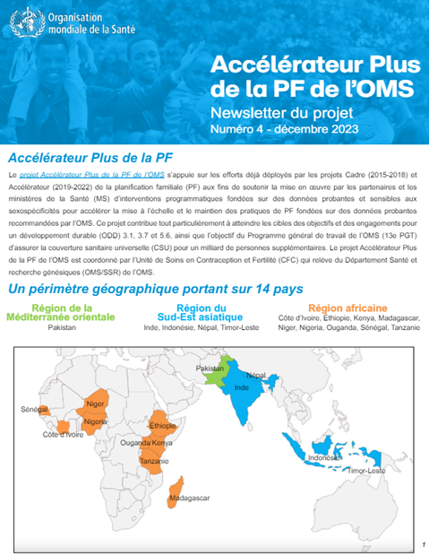 Accélérateur Plus de la PF de l’OMS - Newsletter du projet - Numéro 4