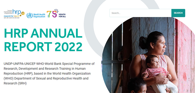 Screenshot of the interactive version of the HRP annual report 2022