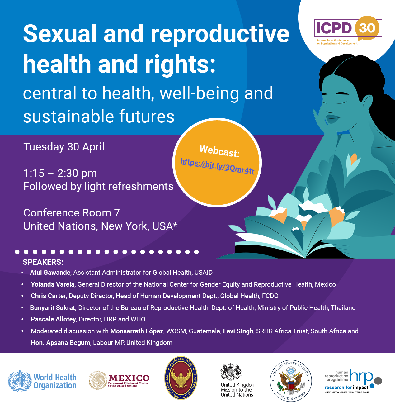 Sexual and reproductive health and rights: central to health, well-being and sustainable futures