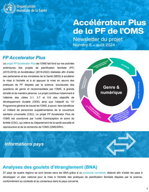 Accélérateur Plus de la PF de l’OMS - Newsletter du projet - Numéro 6