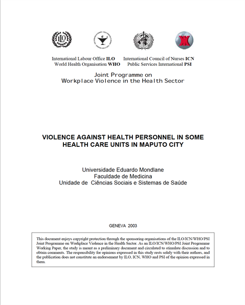 Violence Against Health Personnel in Some Health Care Units in Maputo City