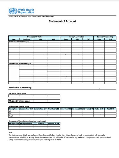 Singapore Individual Statement Of Account 2021