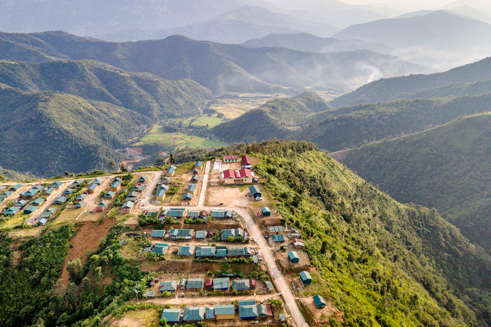 Sky view of Co Lo village in Lai Chau Province, Viet Nam