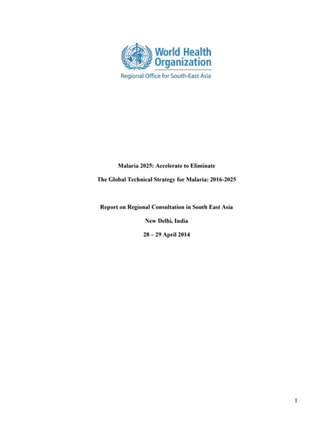 Consultation for the South-East Asia Regional Office in New Delhi, India, 28–29 April 2014