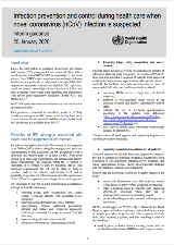 Infection prevention and control during health care when novel coronavirus (nCoV) infection is suspected