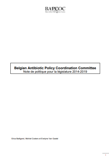 Belgium: National action plan on antimicrobial resistance (French)