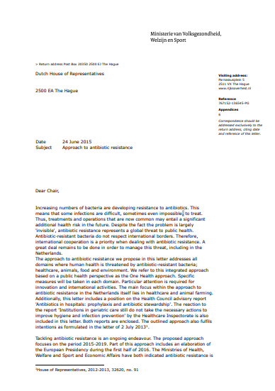 Netherlands: Dutch national action plan on AMR