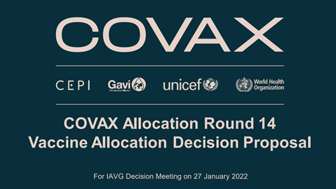 Decision of the Independent Allocation of Vaccines Group on the allocation of COVAX Facility secured vaccines: 27 January 2022