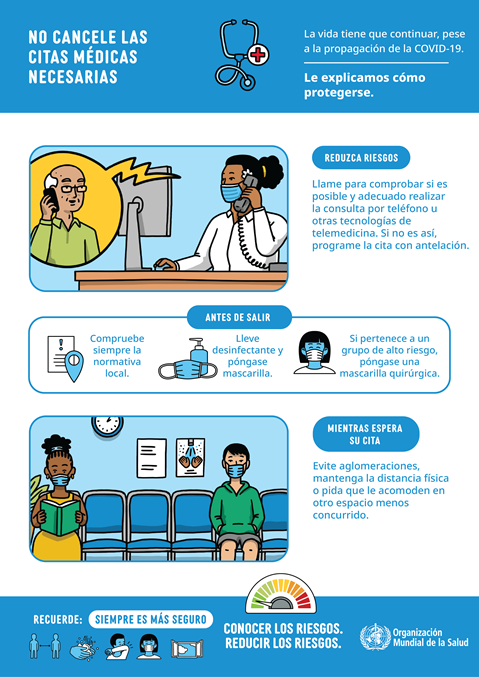Dont put off medical appointments-es COVID-19 : no cancele las citas médicas