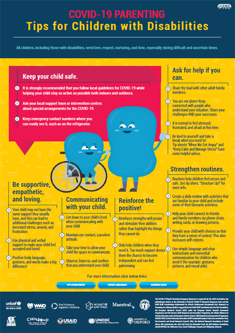 COVID-19 Parenting - Tips for children with disabilities