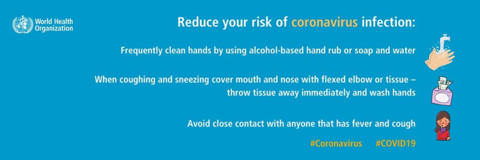 reduce risk of coronavirus infection