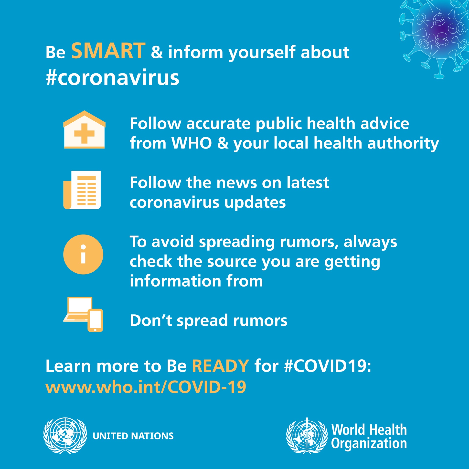 Be smart and inform yourself about coronavirus