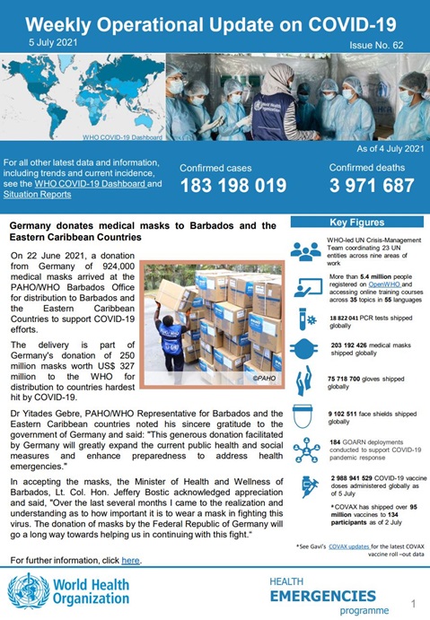 Weekly operational update on COVID-19 - 5 July 2021