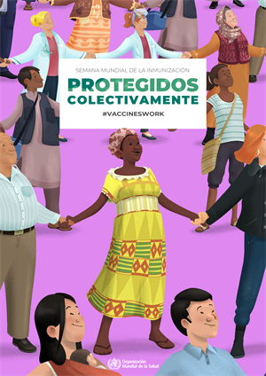 immunization week 2019 poster woman