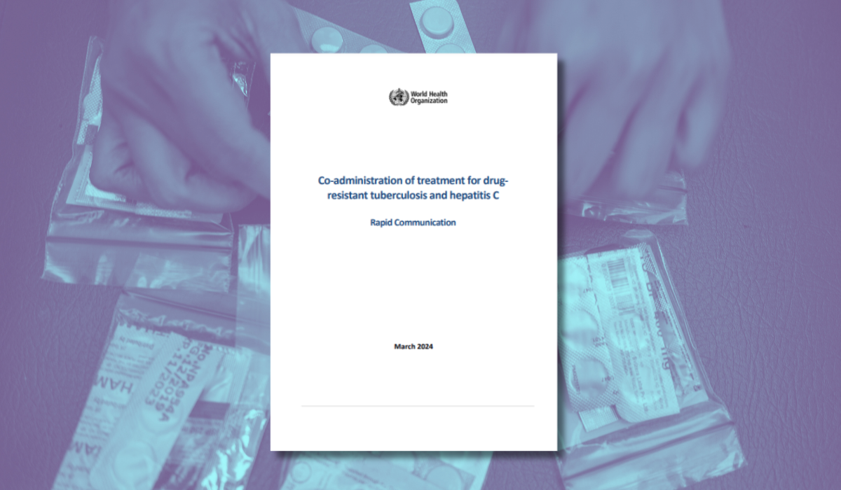 Sampul publikasi WHO berjudul Co-administration of treatment for drug-resistant tuberculosis and hepatitis C: rapid communication