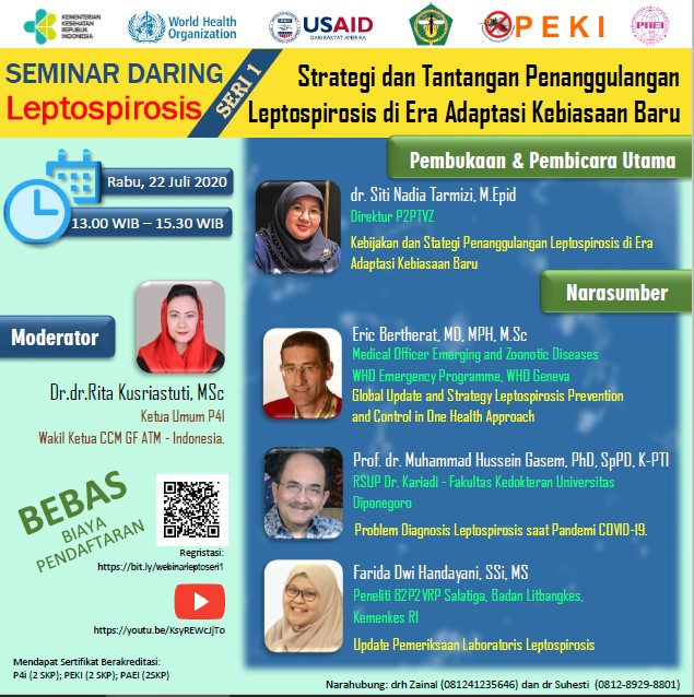 Poster for first webinar in leptospirosis series