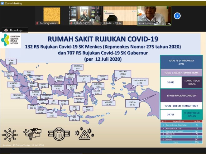 Screenshot of Ministry of Health presentation
