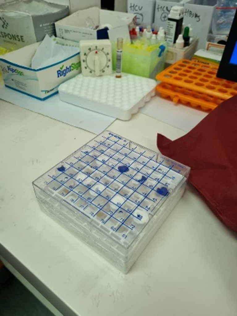 Testing panel in an MR lab