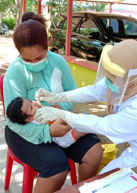 Vaccination Merauke district COVID-19 safe vaccination in Merauke district, Indonesia