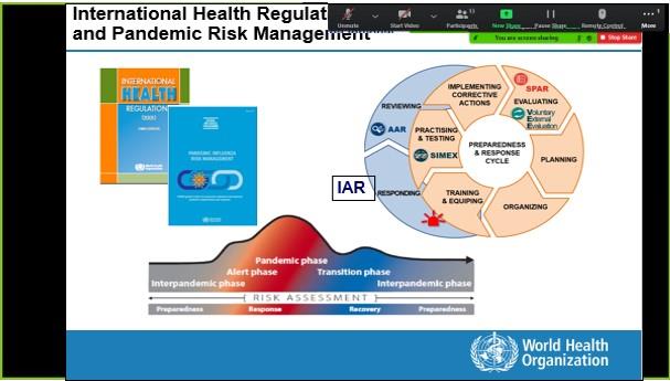 who presentation Screenshot of WHO presentation