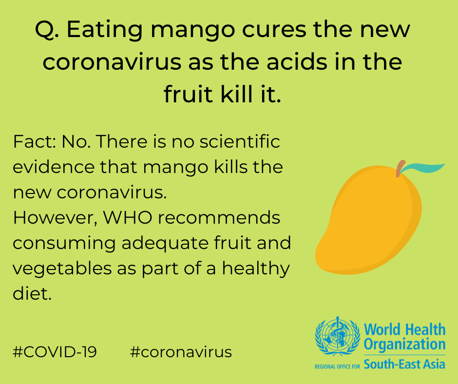 Covid19 Fact or Fiction-Eating Mango Covid19 Fact or Fiction-Eating Mango