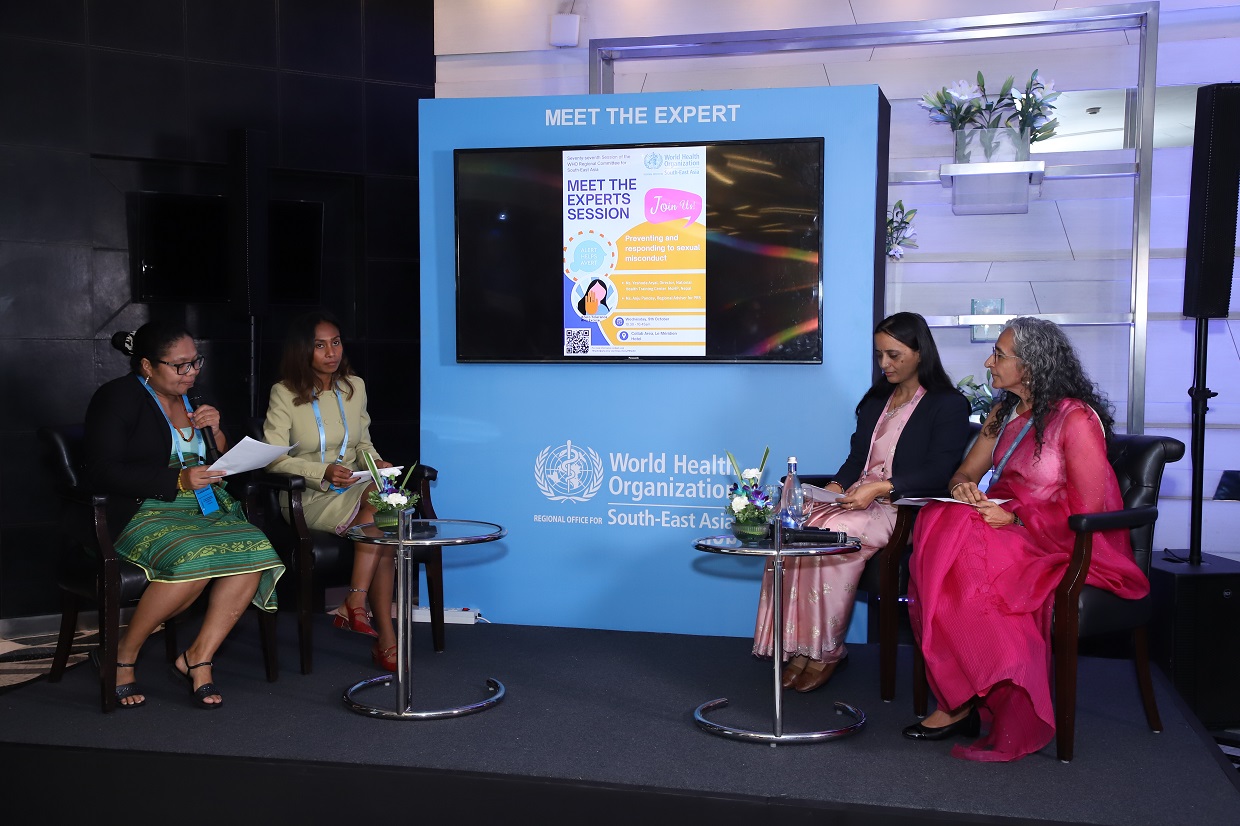 Panel discussion at Meet the expert session on PRSEAH at RC77 New Delhi