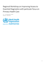 Regional Workshop on Improving Access to Essential Diagnostics with particular focus on Primary Health Care