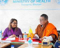 Regional Director Ms Wazed joined Health Minister Lyonpo Tandin Wangchuk to virtually inaugurate CT Scan Services at Jigme Dorji Wangchuck Military Hospital in Dewathang. This WHO supported initiative aims at bringing advanced healthcare closer to people