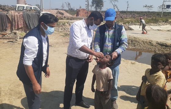 East Champaran, Bihar Polio Vaccine