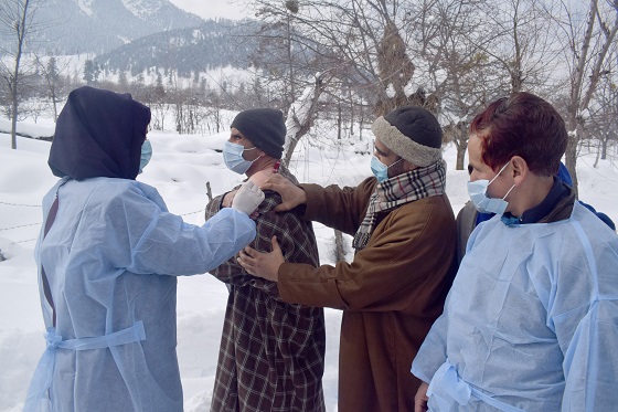 vaccination Budgam Kashmir jan 22
