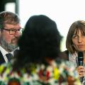 Dr Sylvie Briand (right), Director, Pandemics and Epidemics Department, WHO