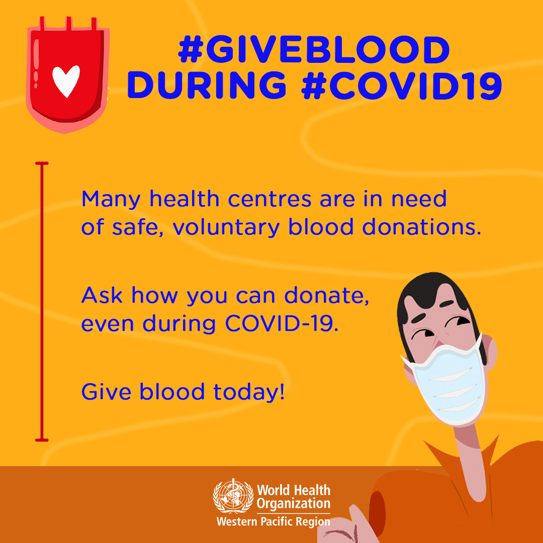 Giving blood during COVID19